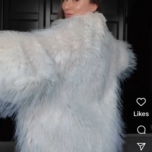 Zara faux fur coat limited edition